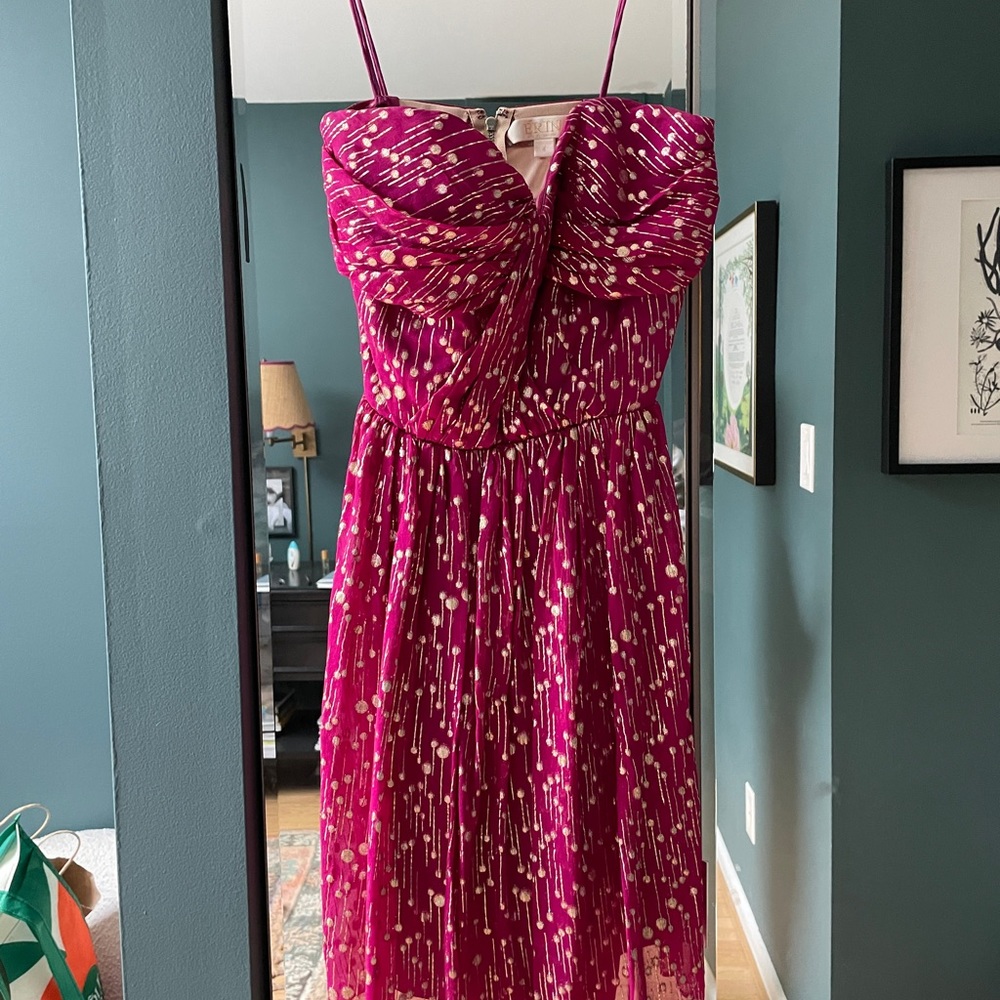 Erin Erin Fetherstom raspberry cocktail dress